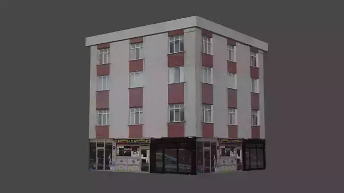 Architectural Building-6 Low-poly 3D model