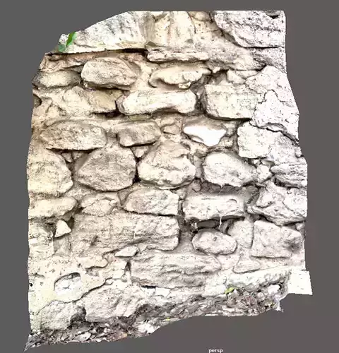 Fence wall of a castle made of stones