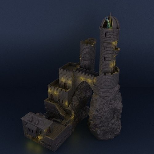 Medieval Observatory Tabletop Terrain 28 mm 3D print model