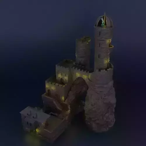 Medieval Observatory Tabletop Terrain 28 mm 3D print model