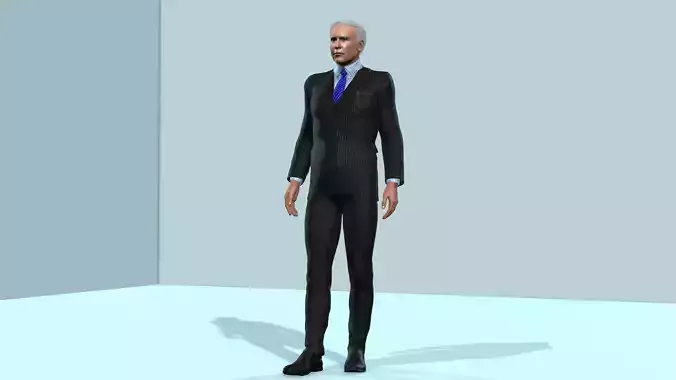 Biden 2K Rigged Animated 3DVR Model 3D model