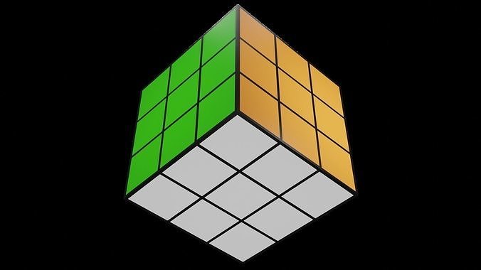 Low Poly Rubiks Cube Low-poly 3D model
