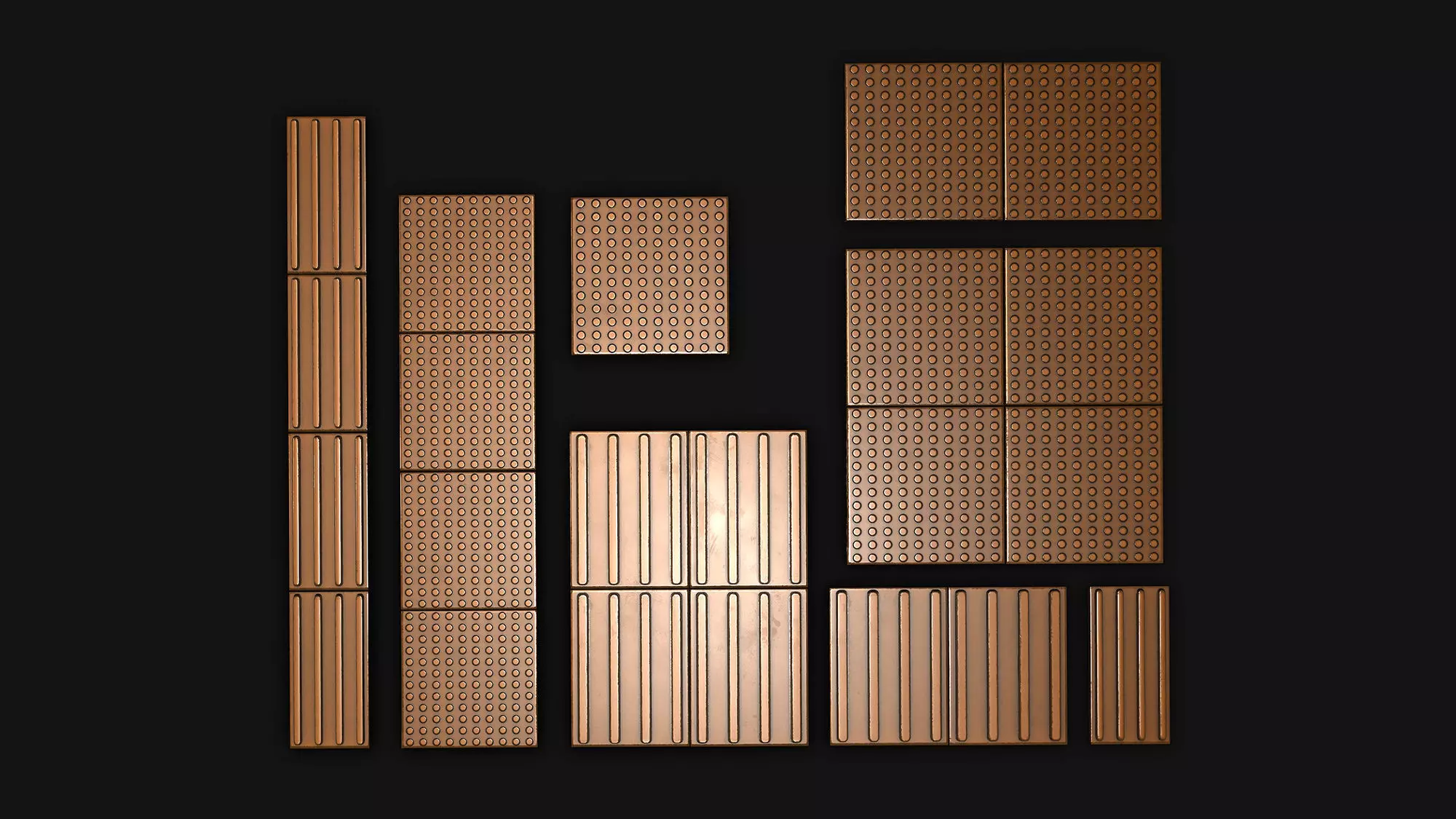 Blind Tile Low-poly 3D model_0