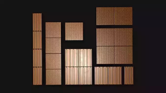 Blind Tile Low-poly 3D model