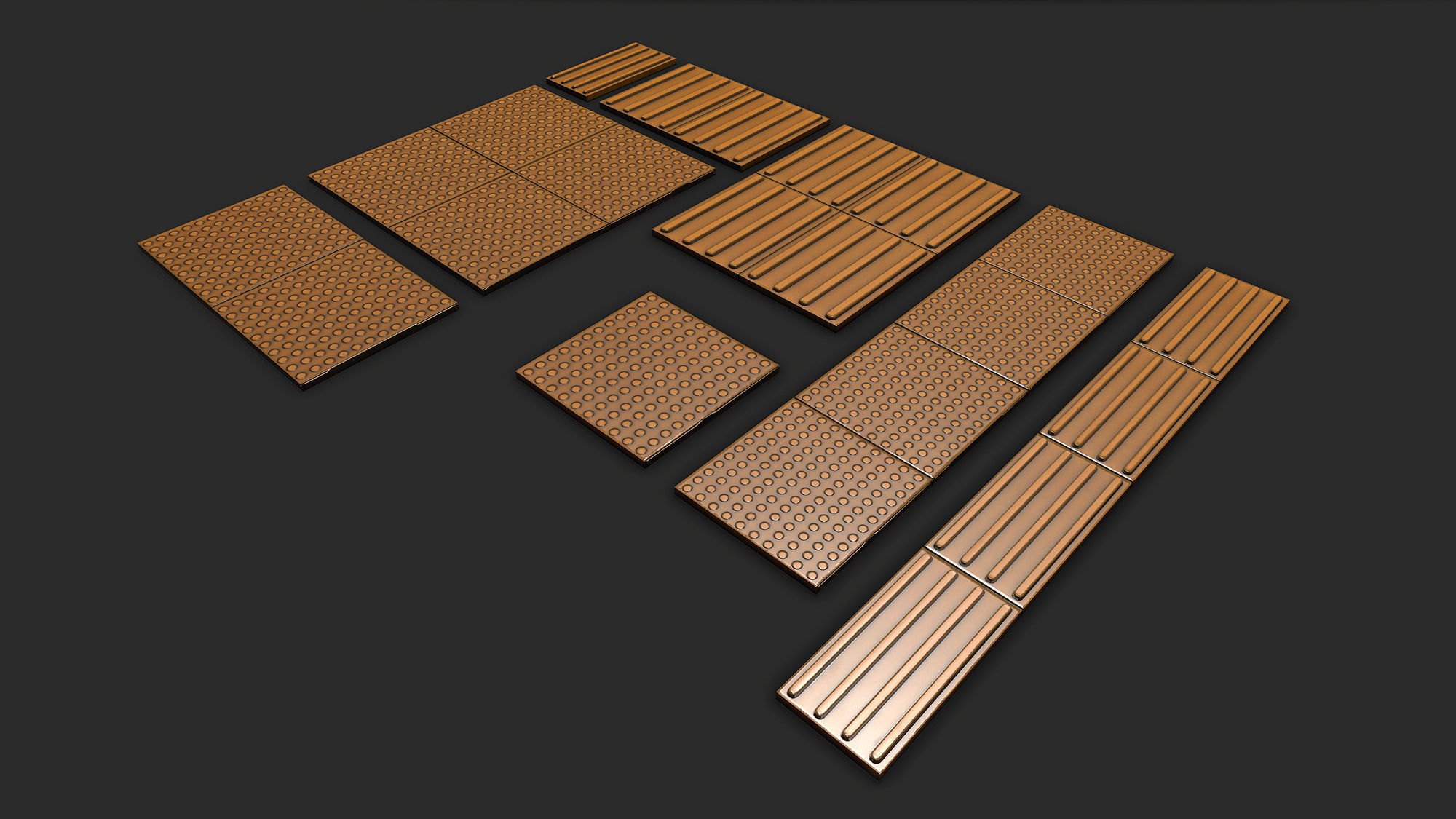 Blind Tile Low-poly 3D model_1