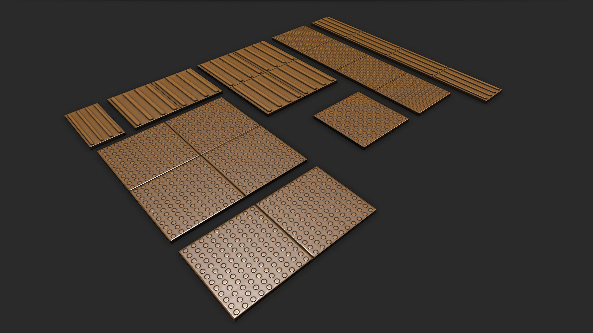 Blind Tile Low-poly 3D model_2
