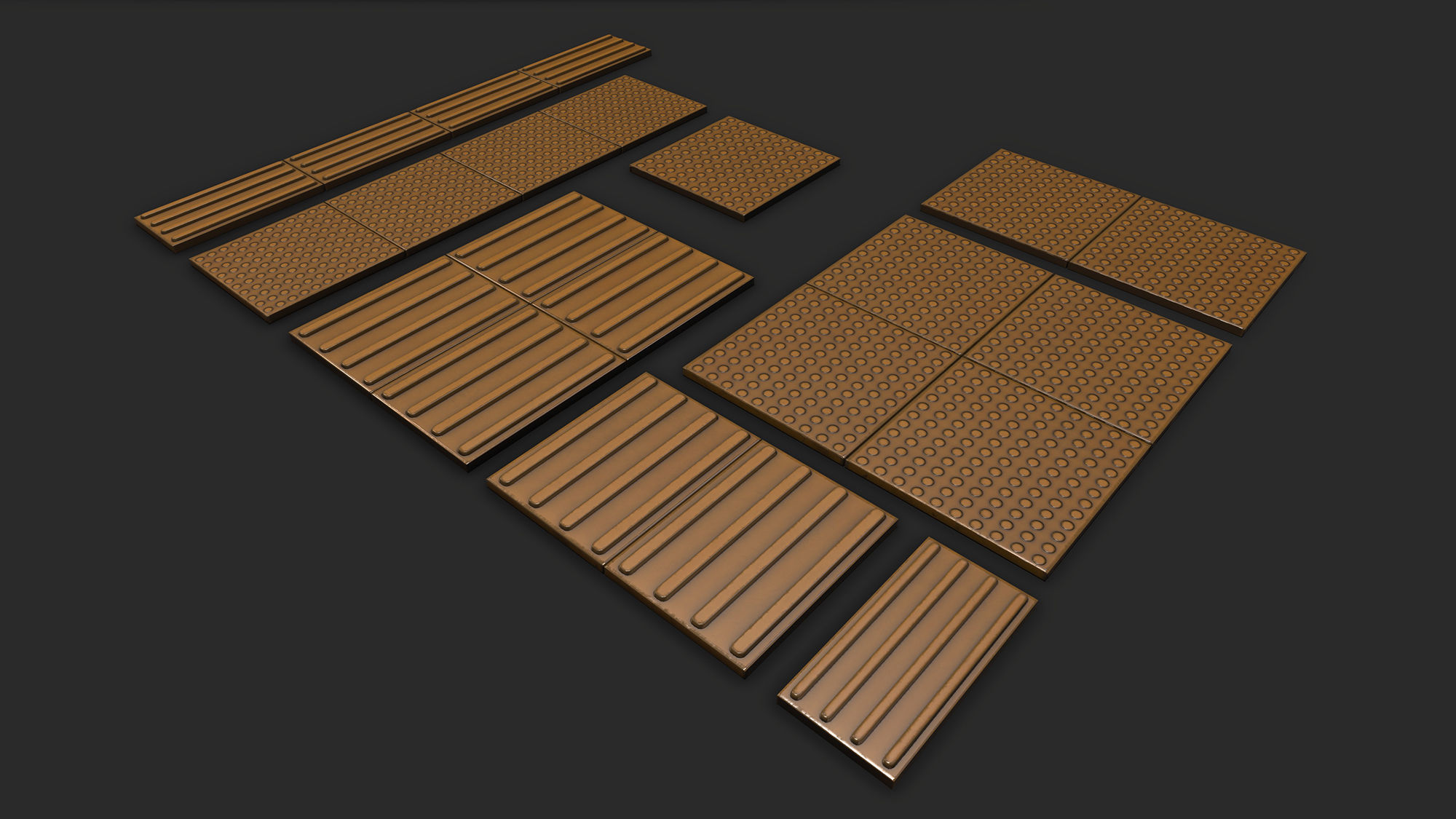 Blind Tile Low-poly 3D model_3