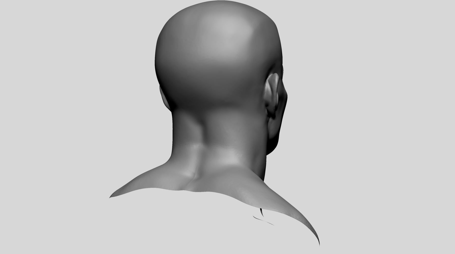 Male Head B 3D model_3