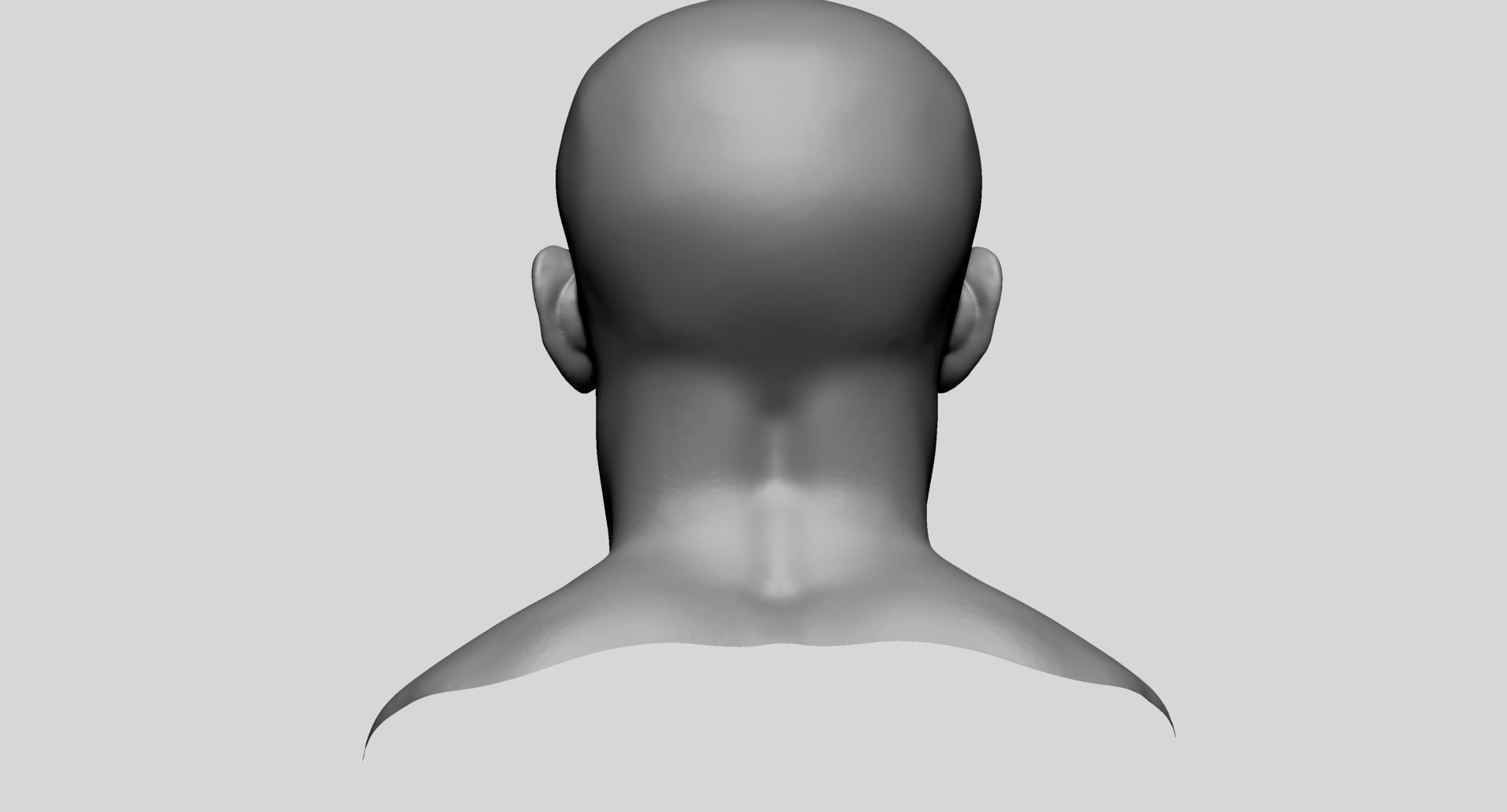 Male Head B 3D model_4