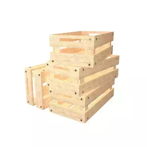 Pile Of Empty Wooden Crates v1 001