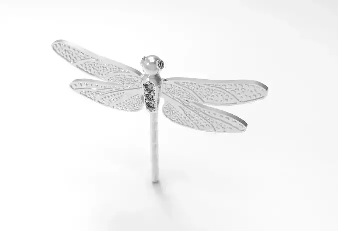Dragonfly Pendant with Diamonds