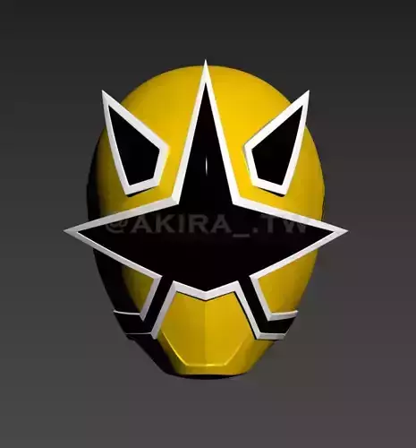 Power Ranger Gold Samurai Ranger Helmet  3D print model