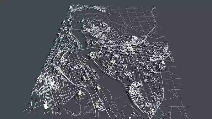 Cityscape Irpin Ukraine 3D model 3