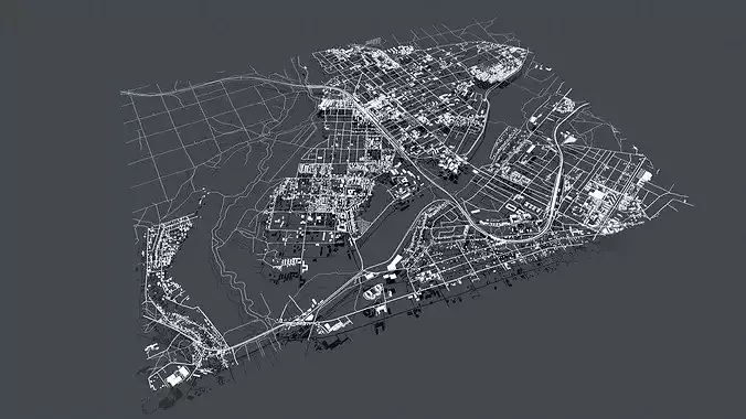 Cityscape Irpin Ukraine 3D model 6