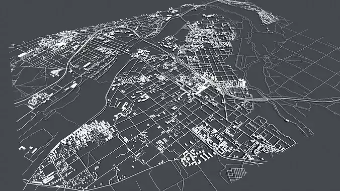 Cityscape Irpin Ukraine 3D model 5