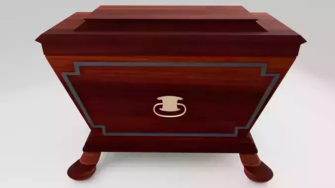 CELLARETTE wooden box with metal handle