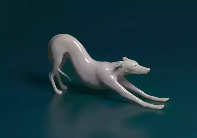 Whippet dog 3D print model