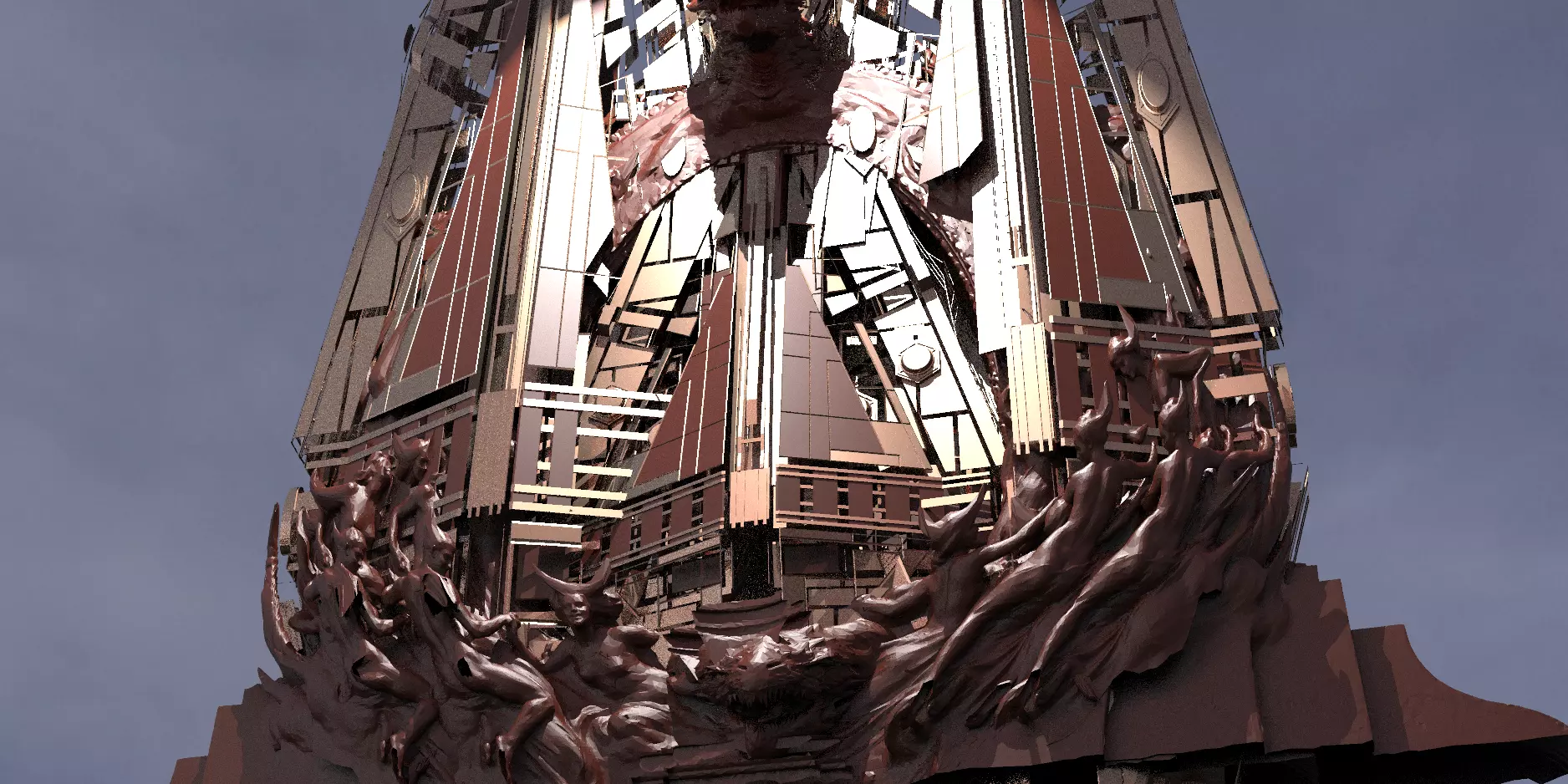 Wizard Dragon Emperor Tower Ruin 6 3D model