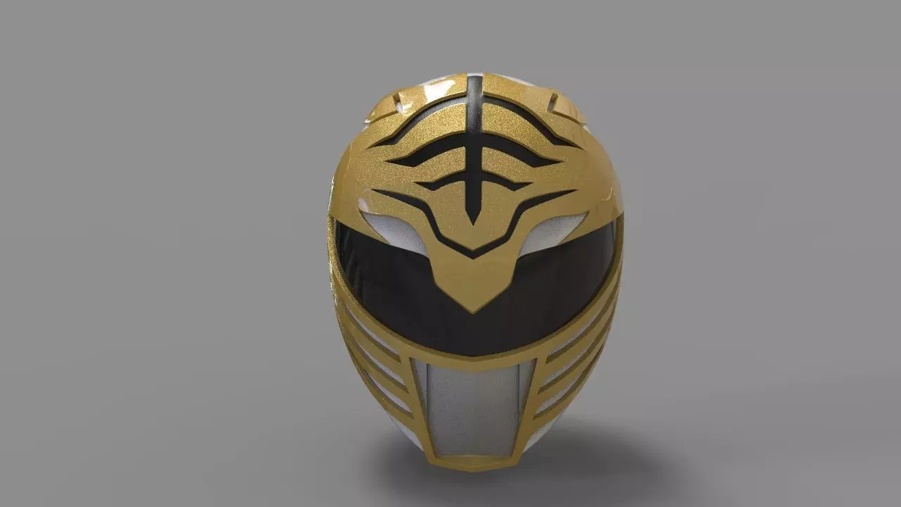 Power Rangers MMPR White Ranger Helmet 3D print model_0
