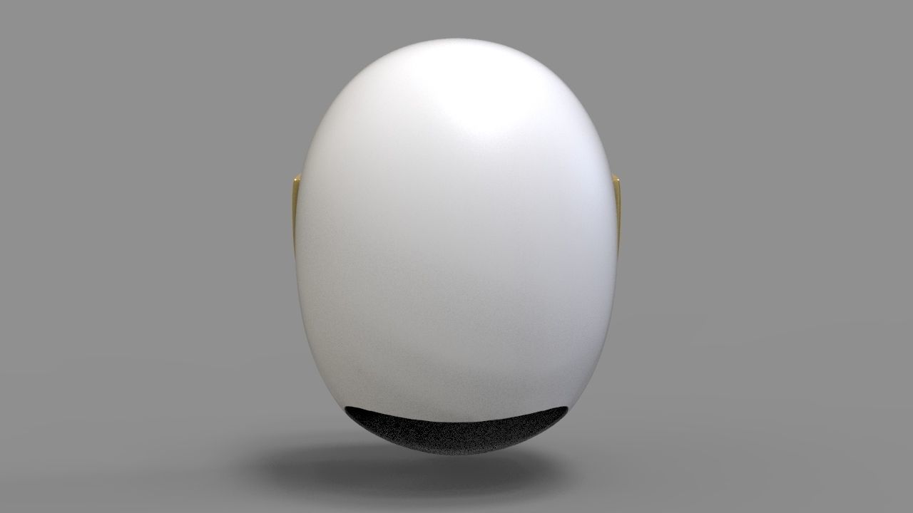 Power Rangers MMPR White Ranger Helmet 3D print model_3