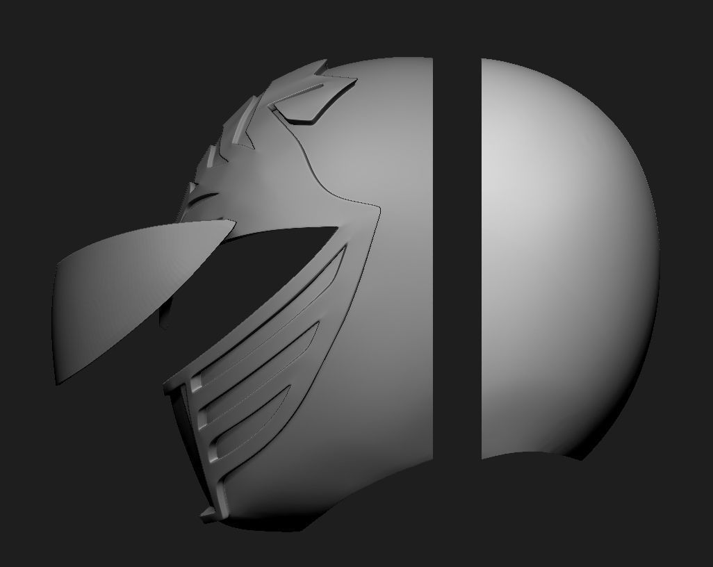 Power Rangers MMPR White Ranger Helmet 3D print model_4