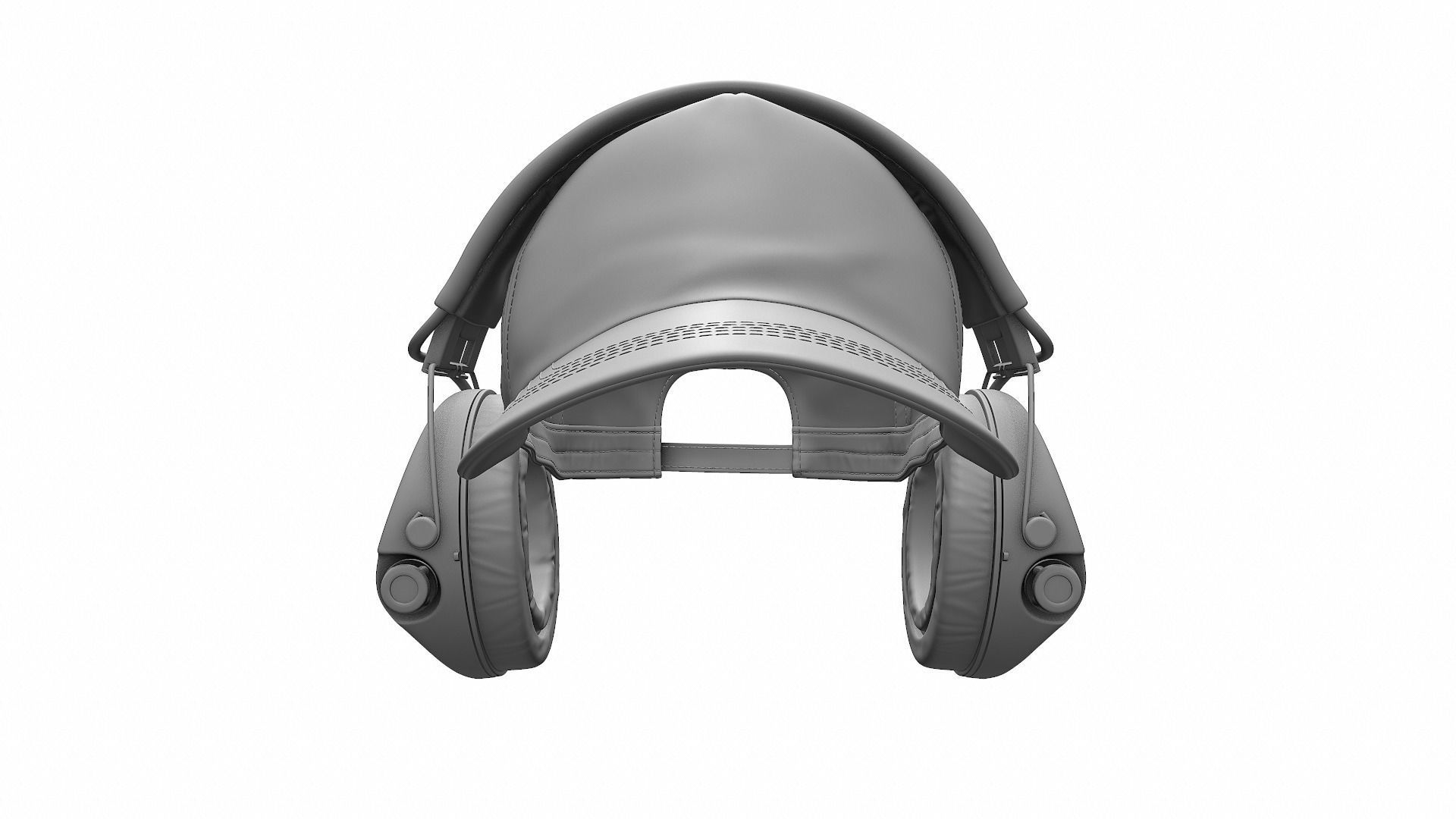 Baseball Cap and Active Headphone - High Poly 3D model_9