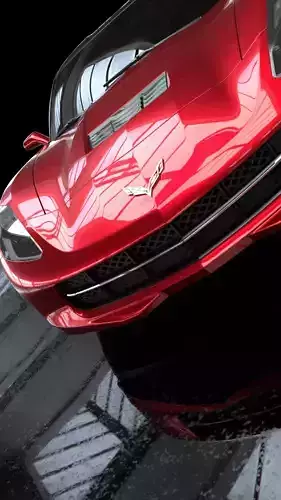 Corvette stingray high poly 