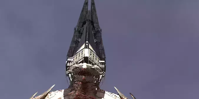 Wizard Dragon Emperor Tower Ruin 10 3D model