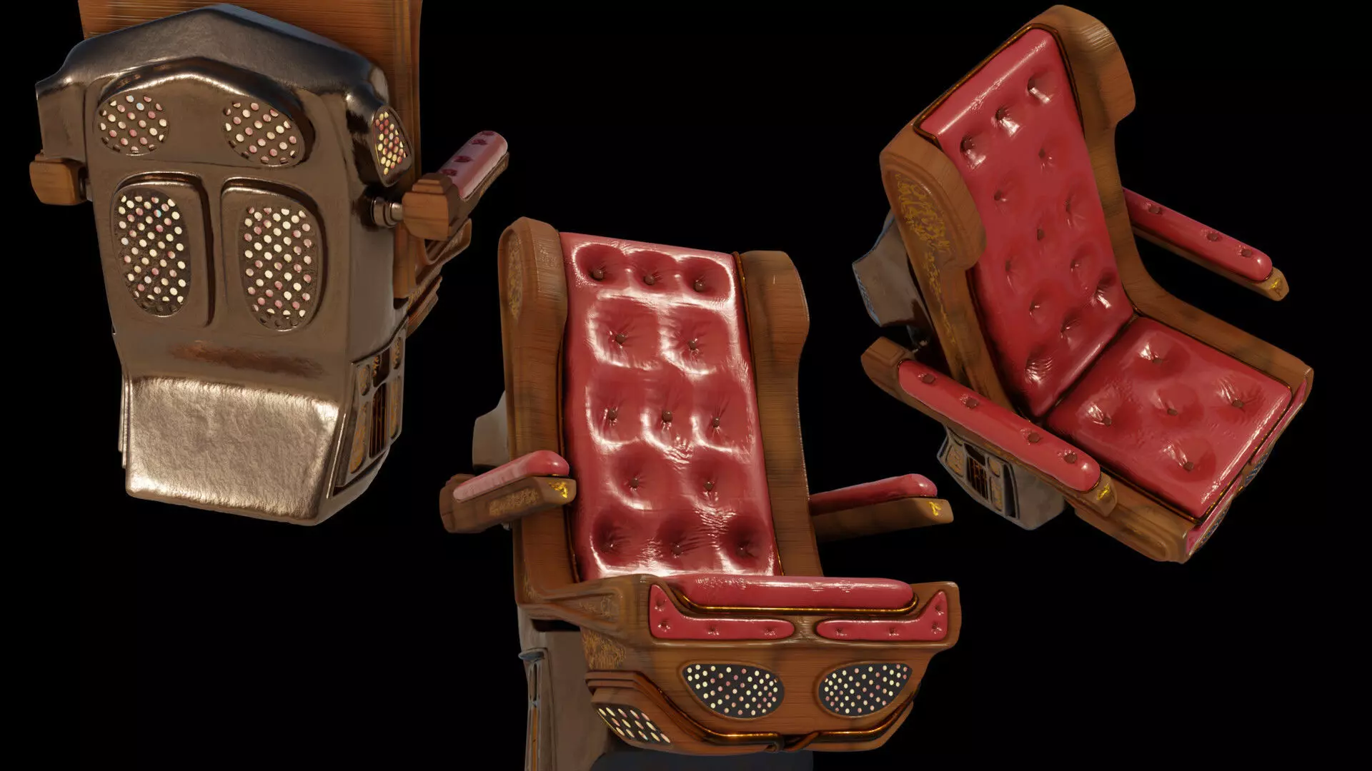 Train Seat Free 3D model