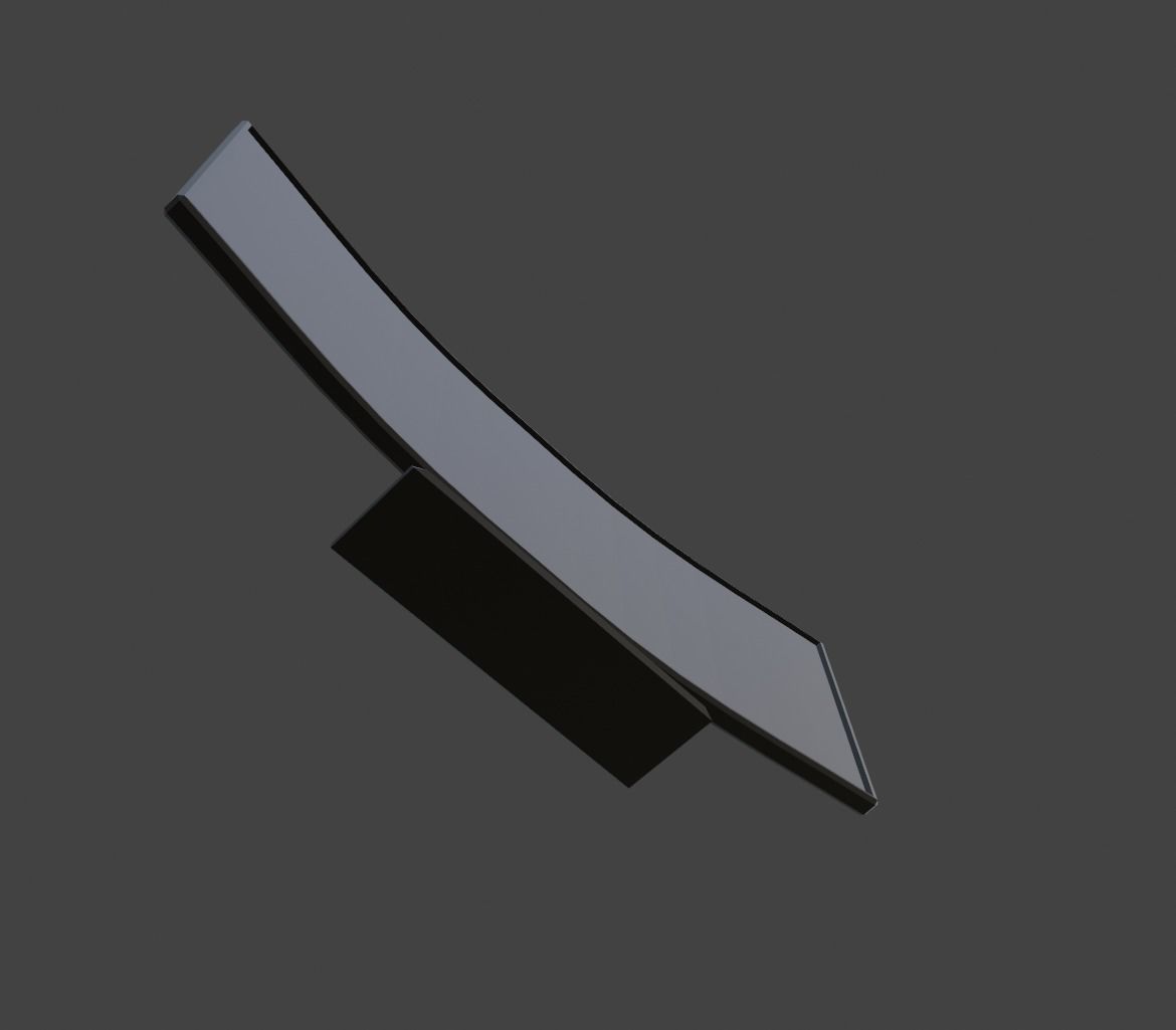 Ultrawide Monitor Low-poly 3D model_2