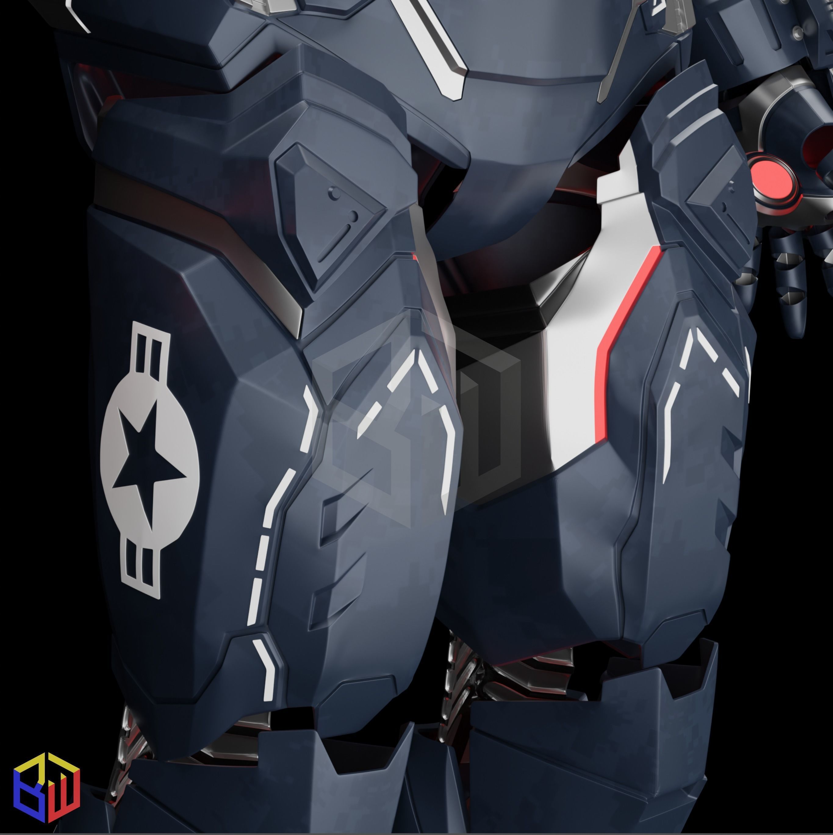 War Machine Mark 004 Full Suit 3D print model_14
