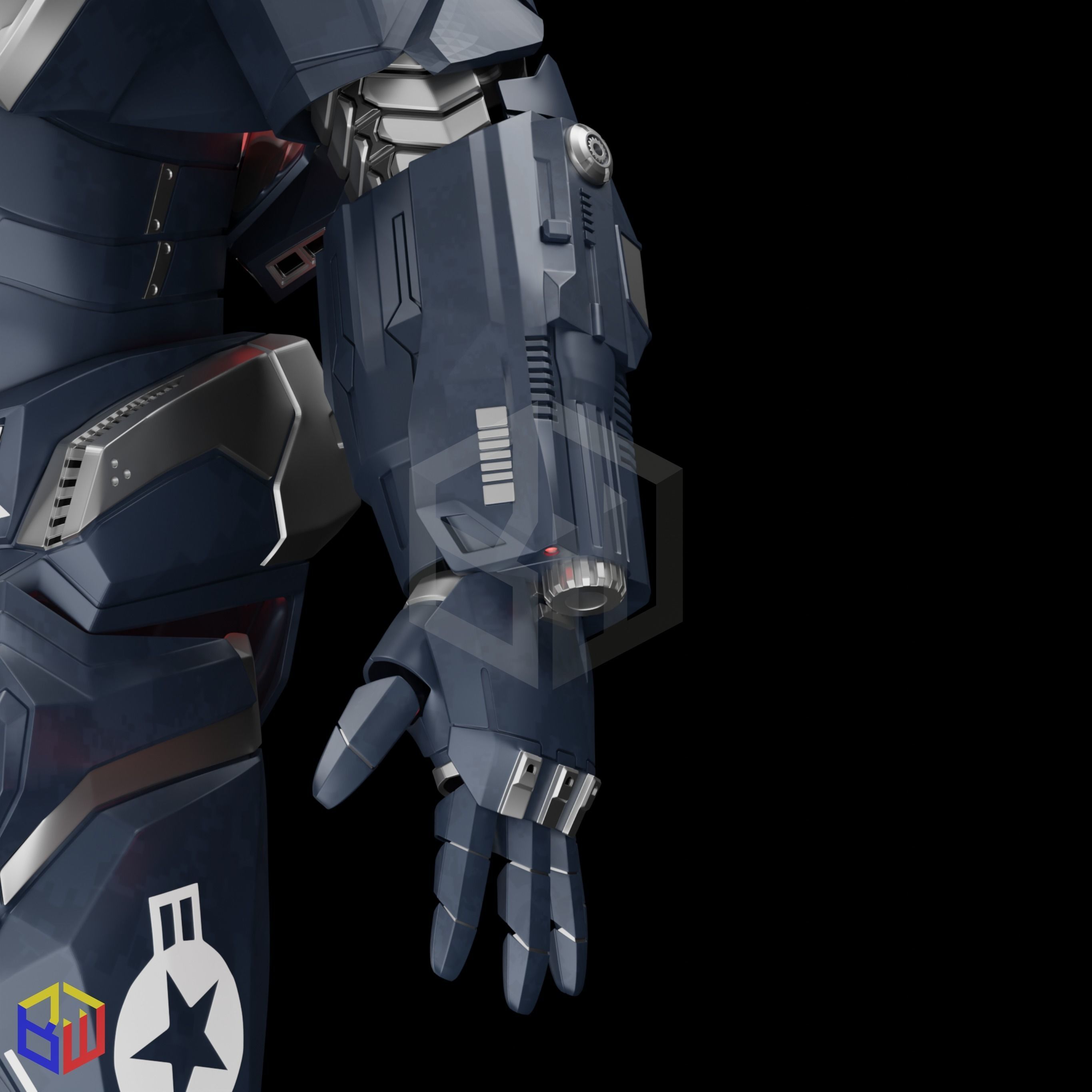 War Machine Mark 004 Full Suit 3D print model_9