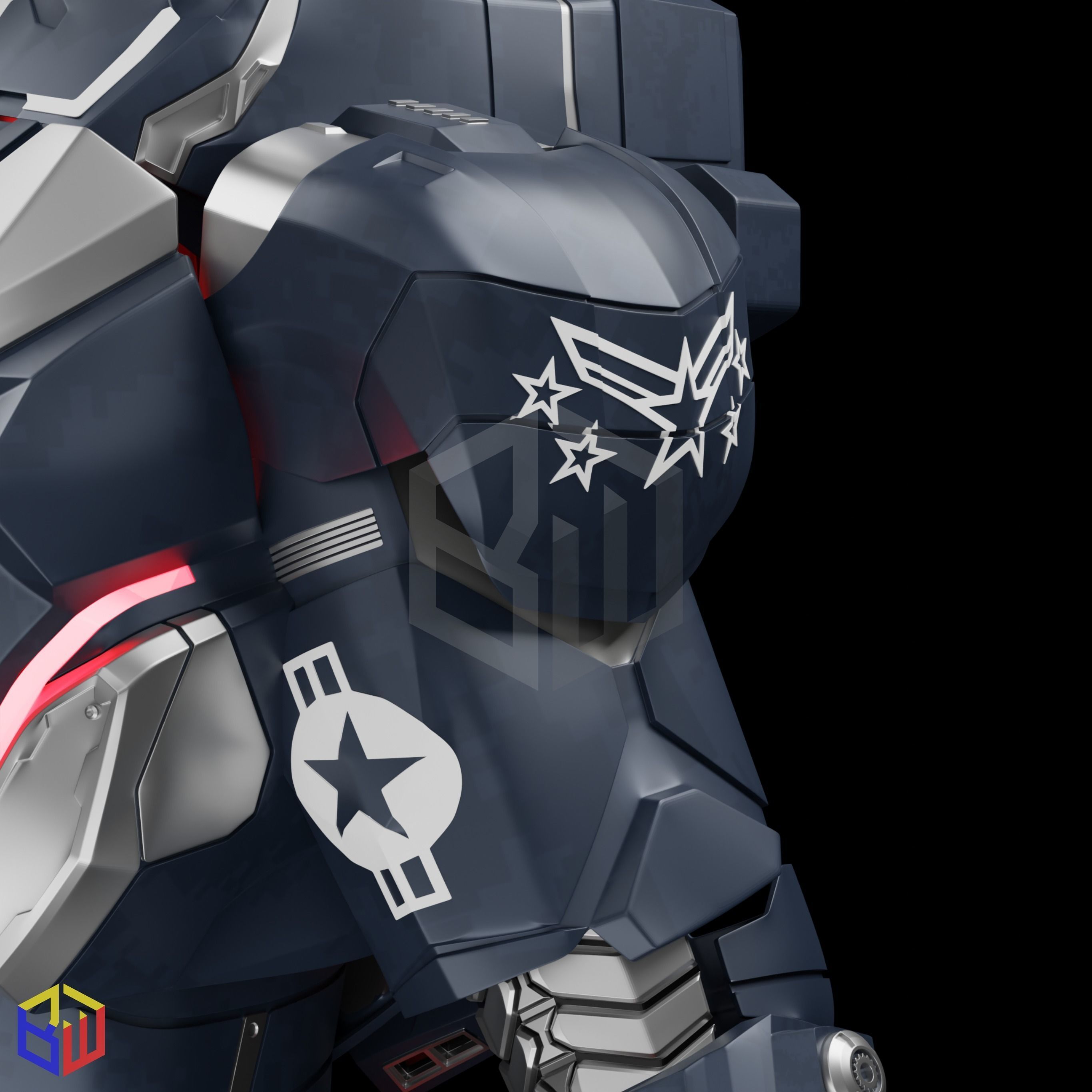 War Machine Mark 004 Full Suit 3D print model_7