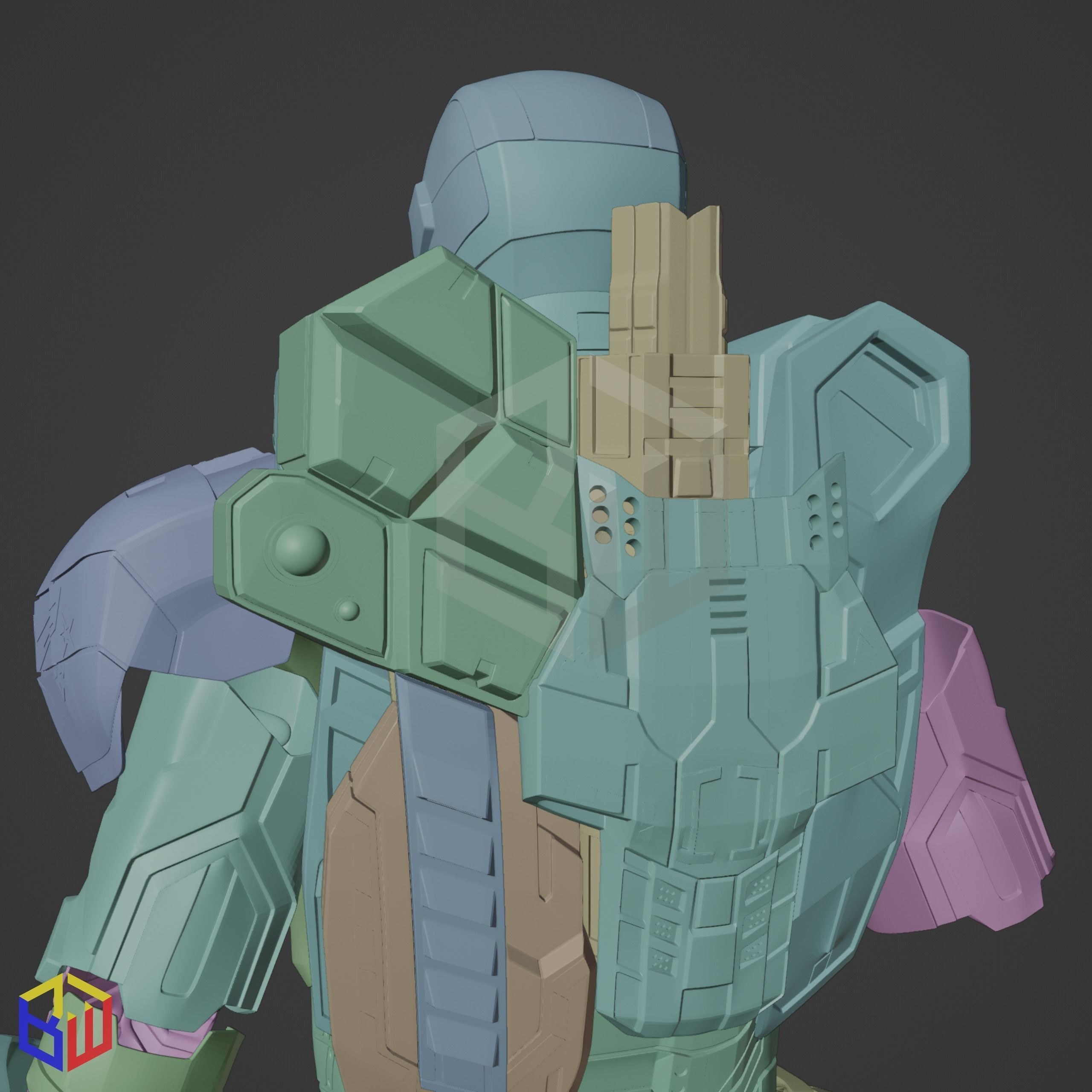 War Machine Mark 004 Full Suit 3D print model_22