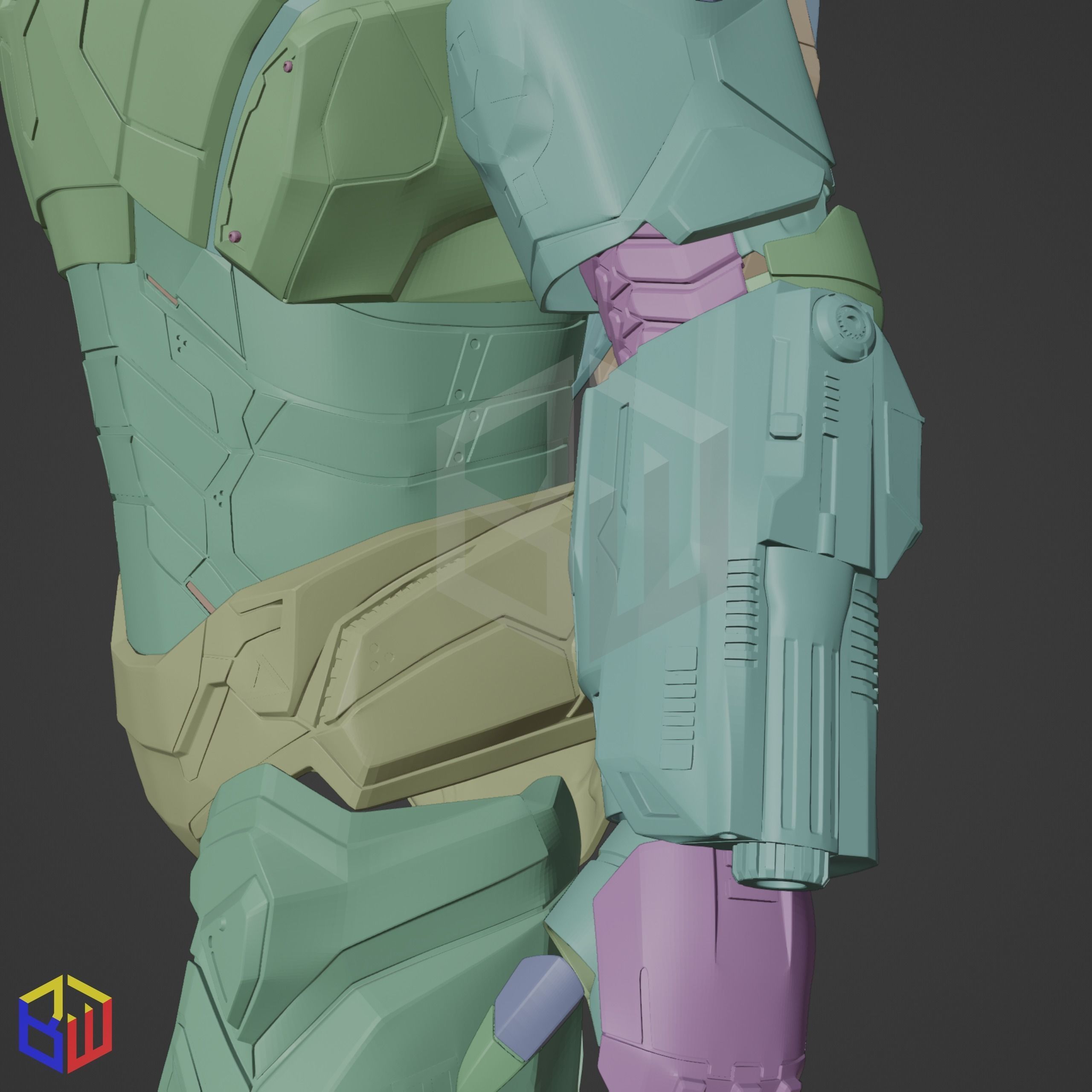 War Machine Mark 004 Full Suit 3D print model_24