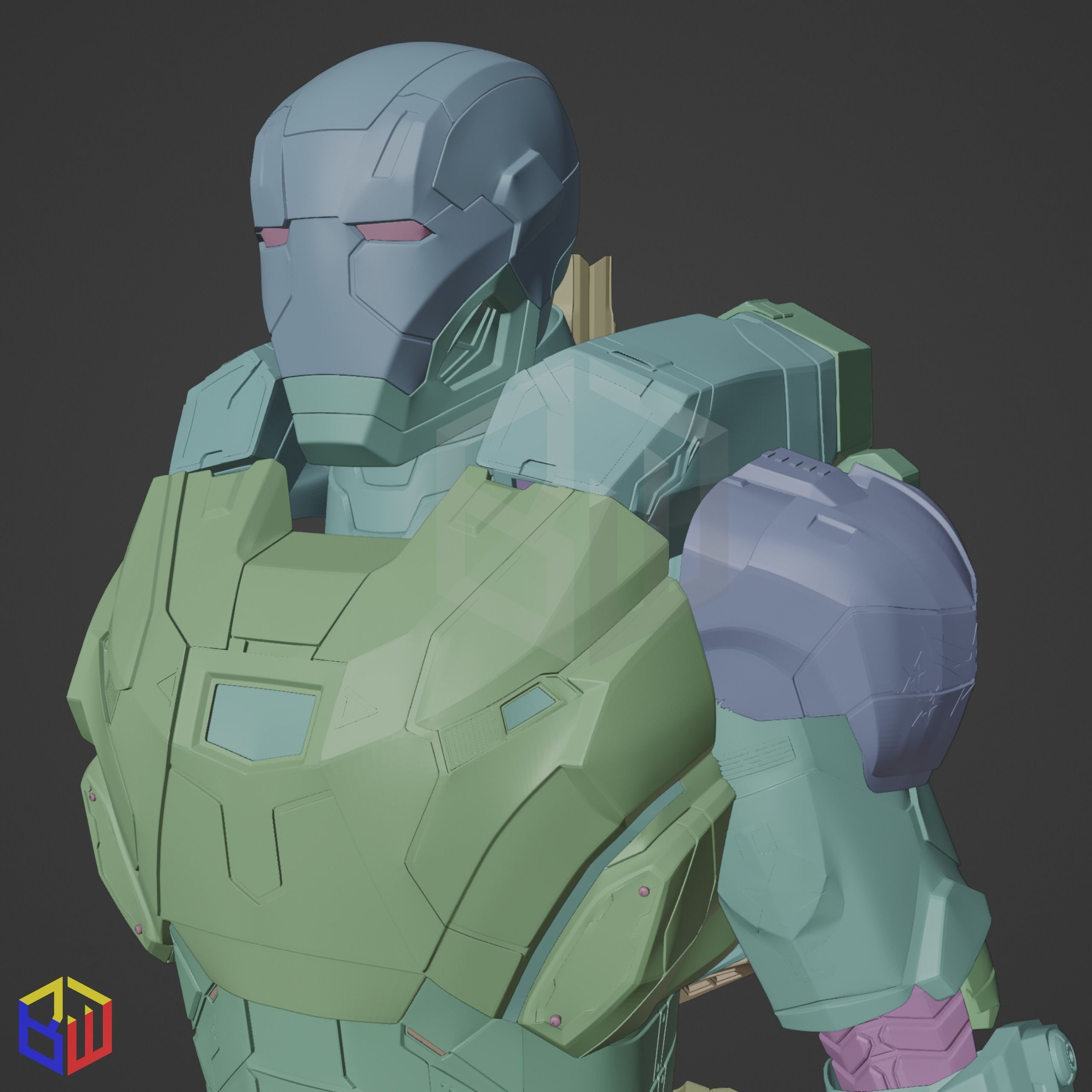 War Machine Mark 004 Full Suit 3D print model_20