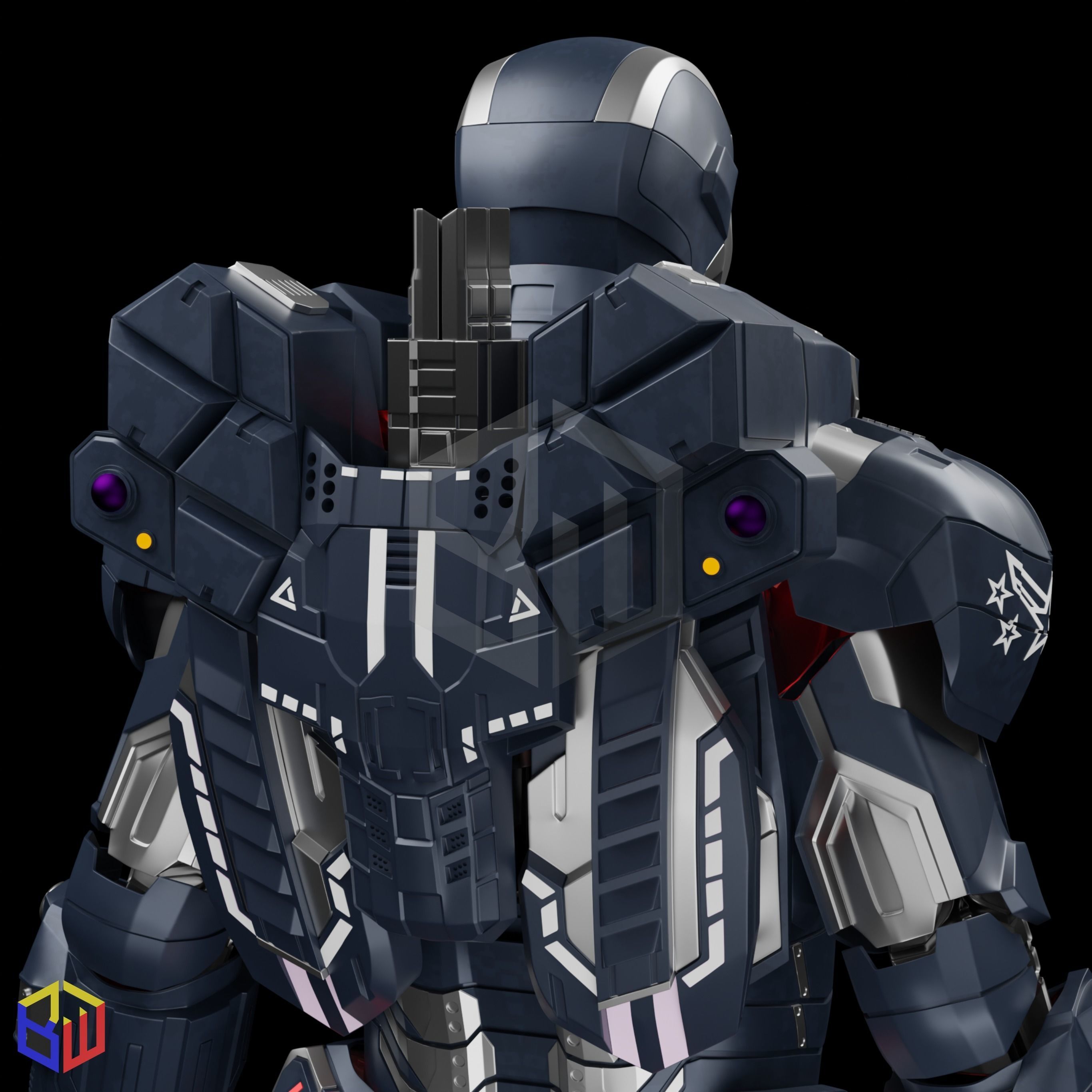 War Machine Mark 004 Full Suit 3D print model_16