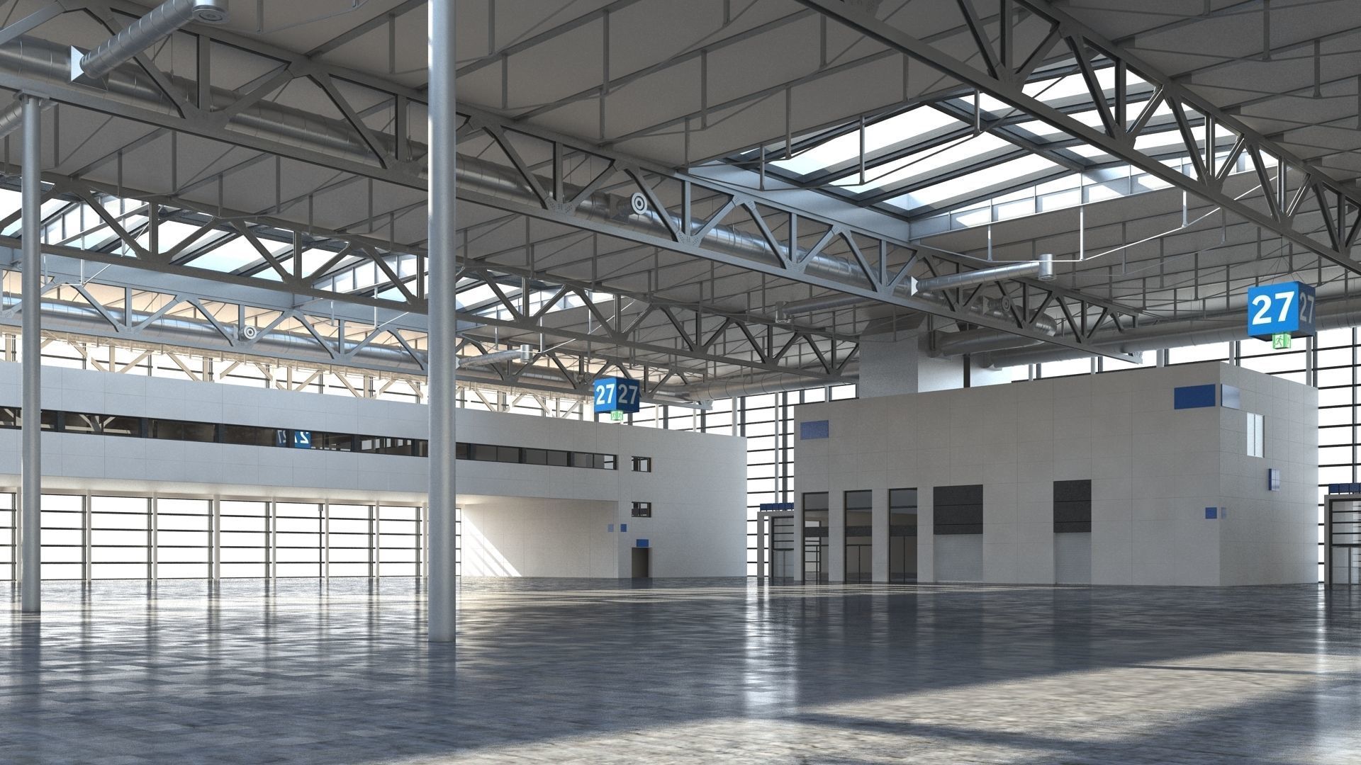 Exhibition Hall 3D model_8