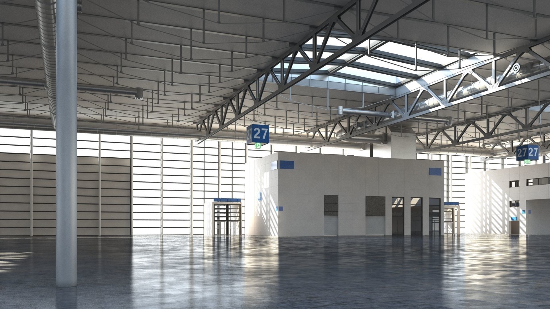 Exhibition Hall 3D model_12