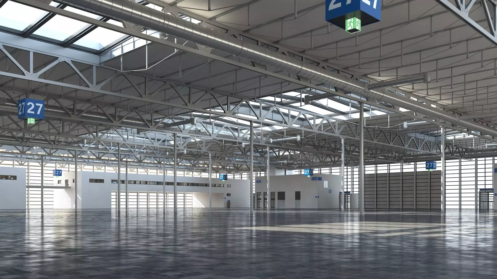 Exhibition Hall 3D model_0