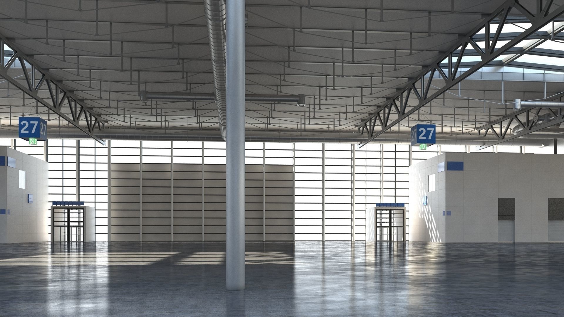 Exhibition Hall 3D model_11