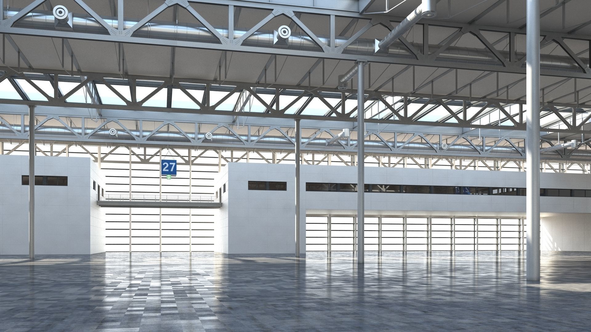 Exhibition Hall 3D model_28