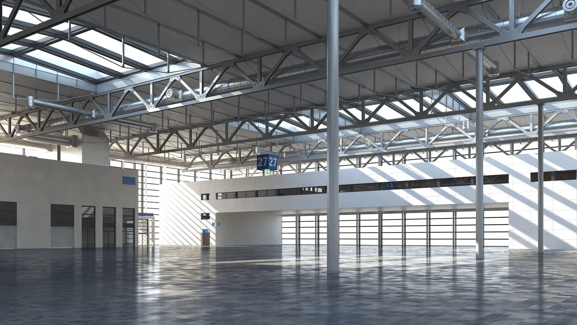 Exhibition Hall 3D model_25