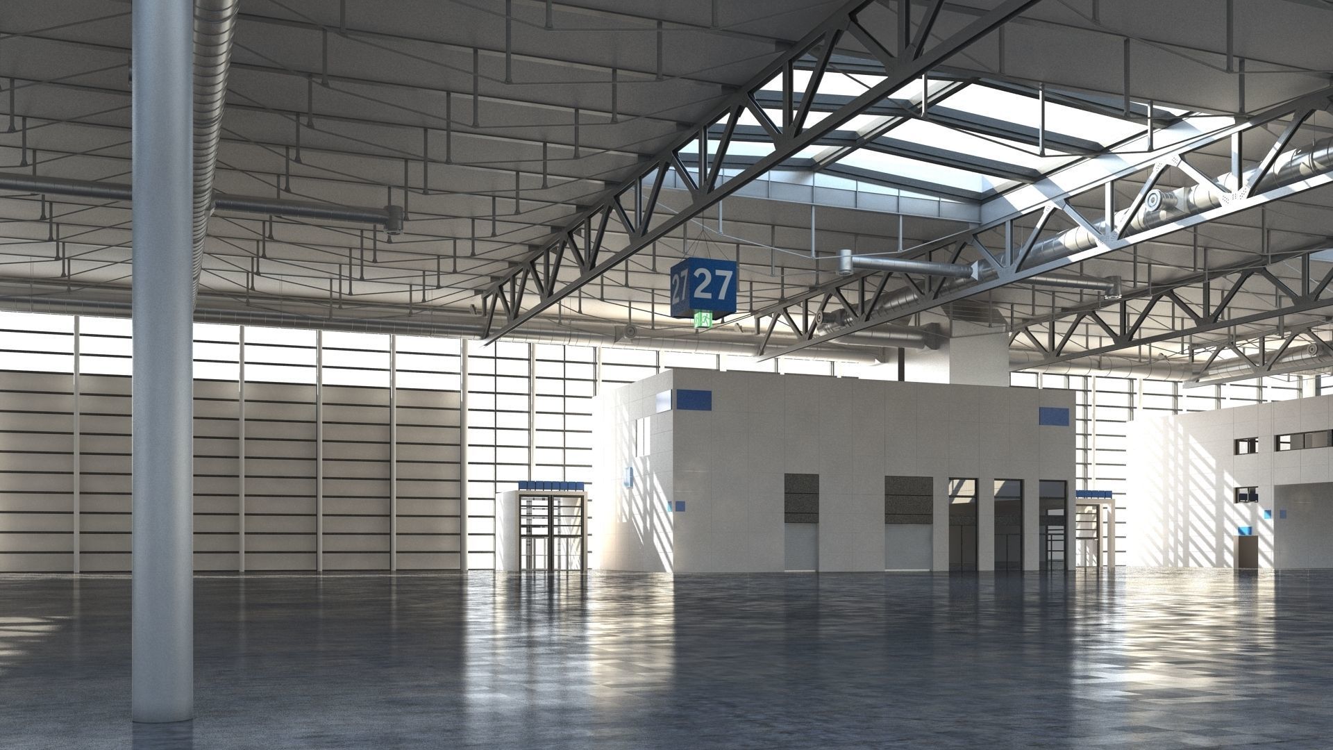 Exhibition Hall 3D model_23