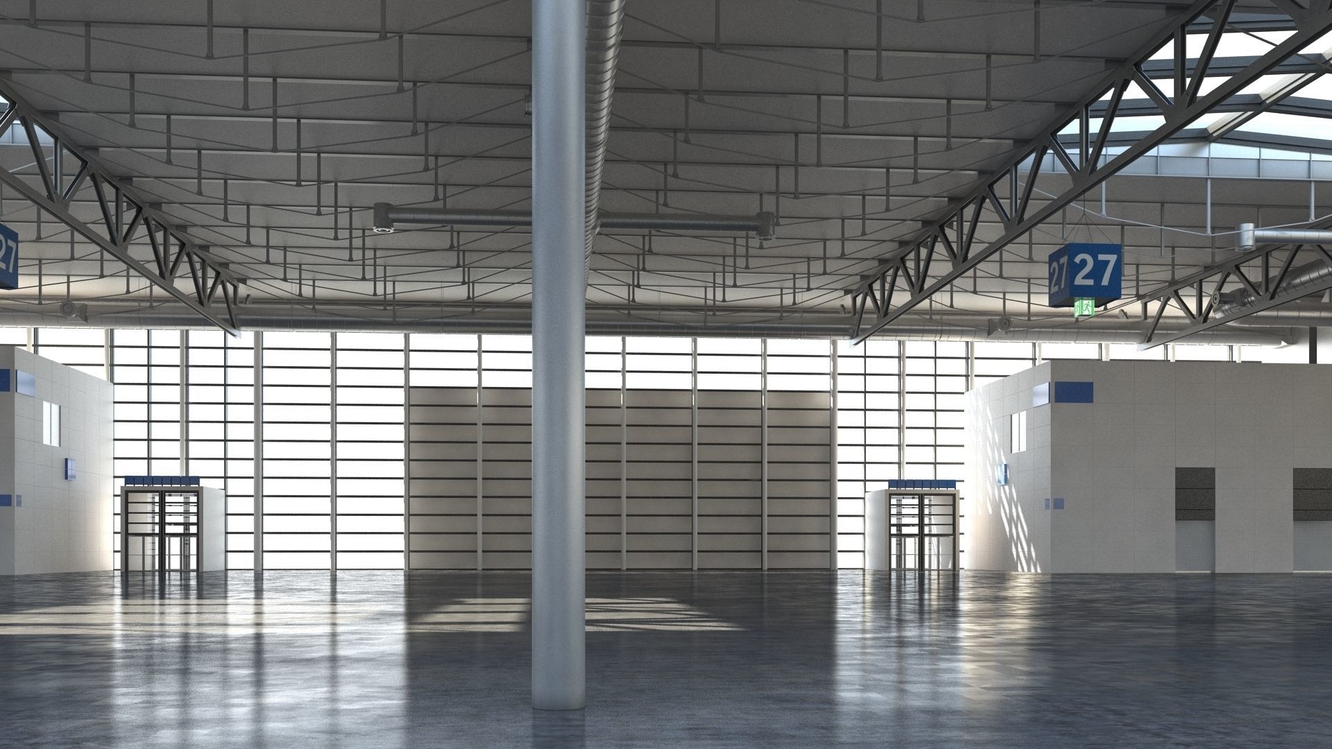 Exhibition Hall 3D model_22