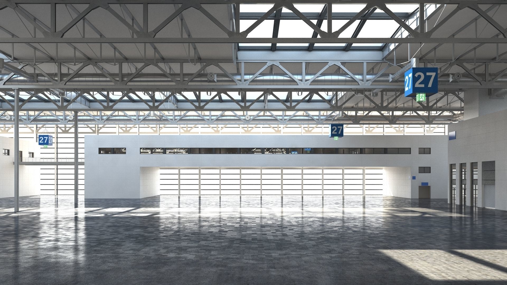 Exhibition Hall 3D model_2