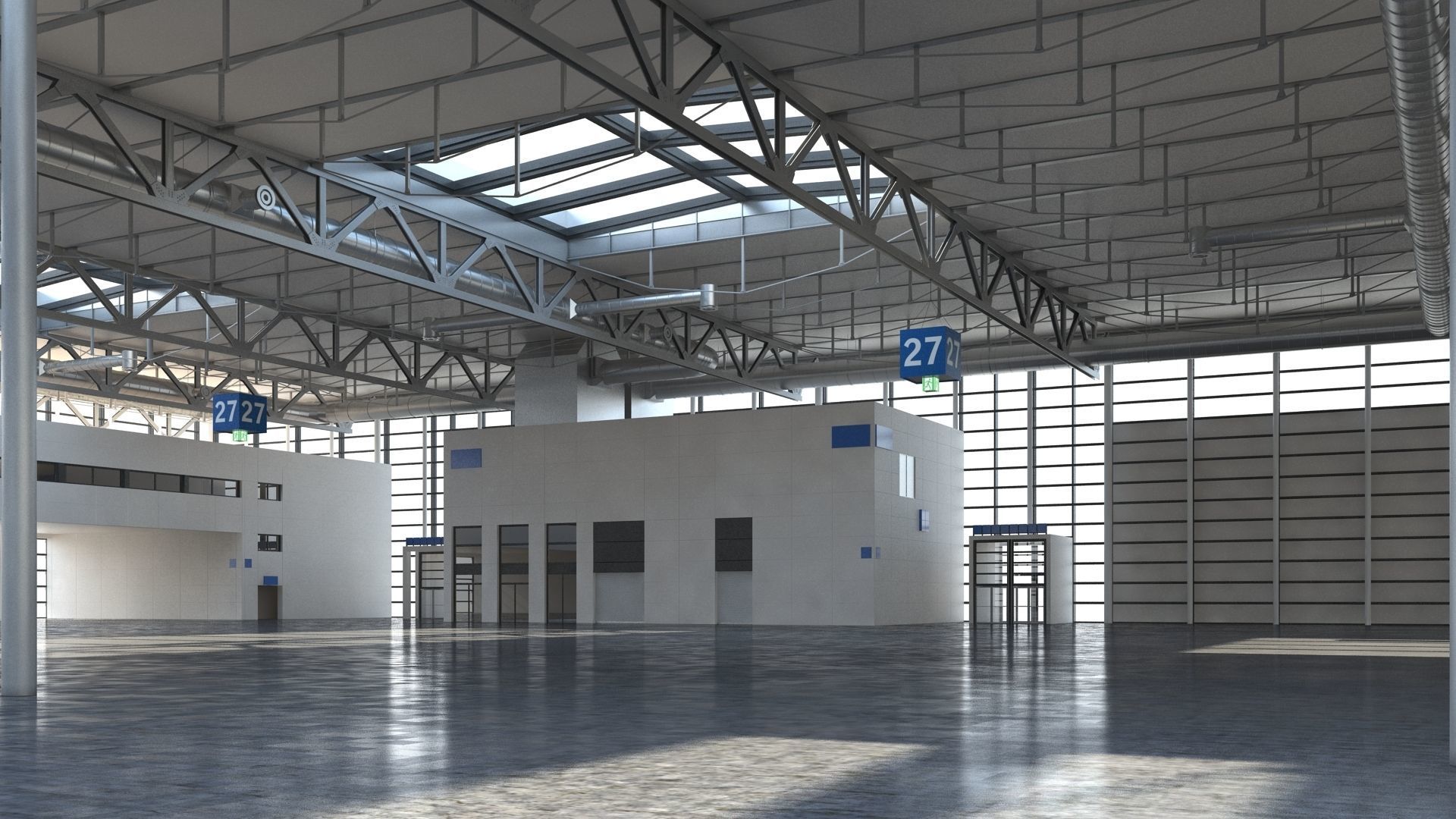 Exhibition Hall 3D model_9