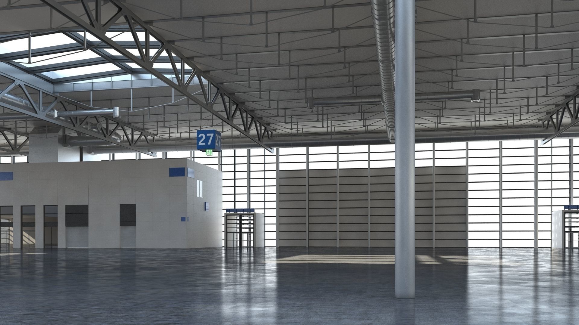 Exhibition Hall 3D model_10