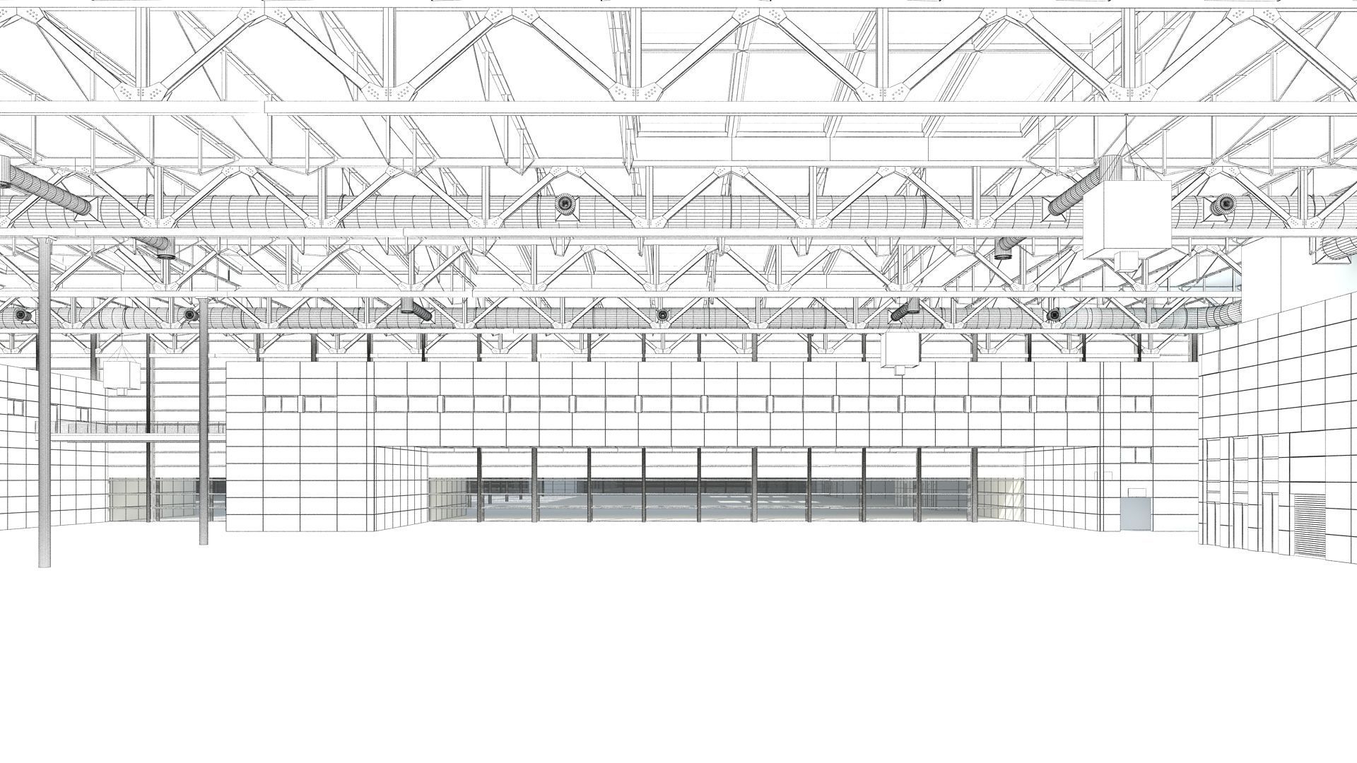 Exhibition Hall 3D model_3