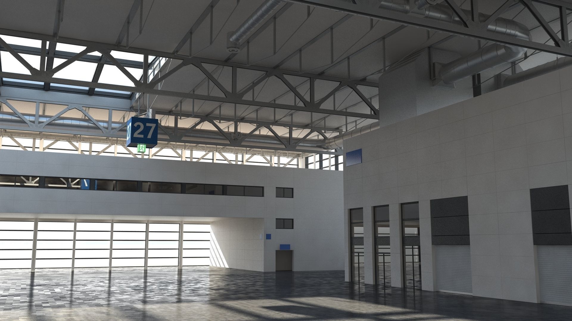 Exhibition Hall 3D model_7